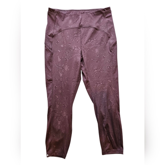 Reebok Womams Spirit High Rise Athletic Leggings With Pockets EUC Sz XL - Picture 1 of 7